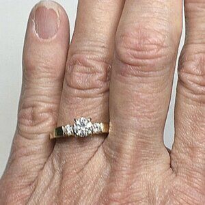 GIA .75ct D-E I2 Diamond 14K Gold Shane Co Engagement Wedding Ring, Box & Papers